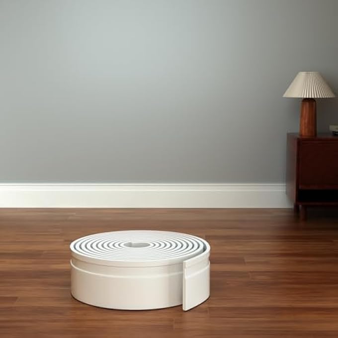 PEEL AND STICK BASEBOARD TRIM, 4 INCH X 16.4 FEET FLEXIBLE EVA WALL MOLDING, NO NAILS NEEDED SELF-ADHESIVE VINYL COVE BASE FOR EASY INSTALLATION, WHITE - Image 2