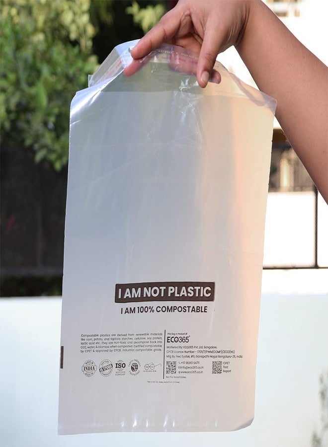 ECO365 Compostable Flap Bags 15x16 Inch + 2 Inch Flap, 20 Microns (Transparent, 600pcs) | Biodegradable Bags for Garment Packaging | Made from Plant Extracts & Plastic Free - Image 3