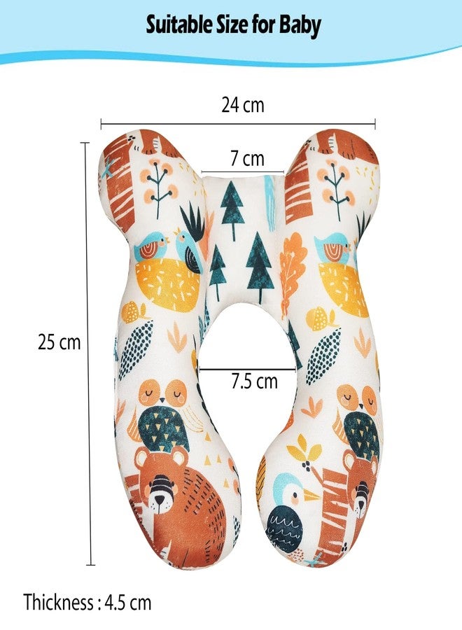 Gordon Baby Head Shaping Pillow for New Born - Neck and Shoulder Support Pillow Ultra-Soft Heart Printed Head Shaper Pillow-P (Multicolor 1) - Image 1
