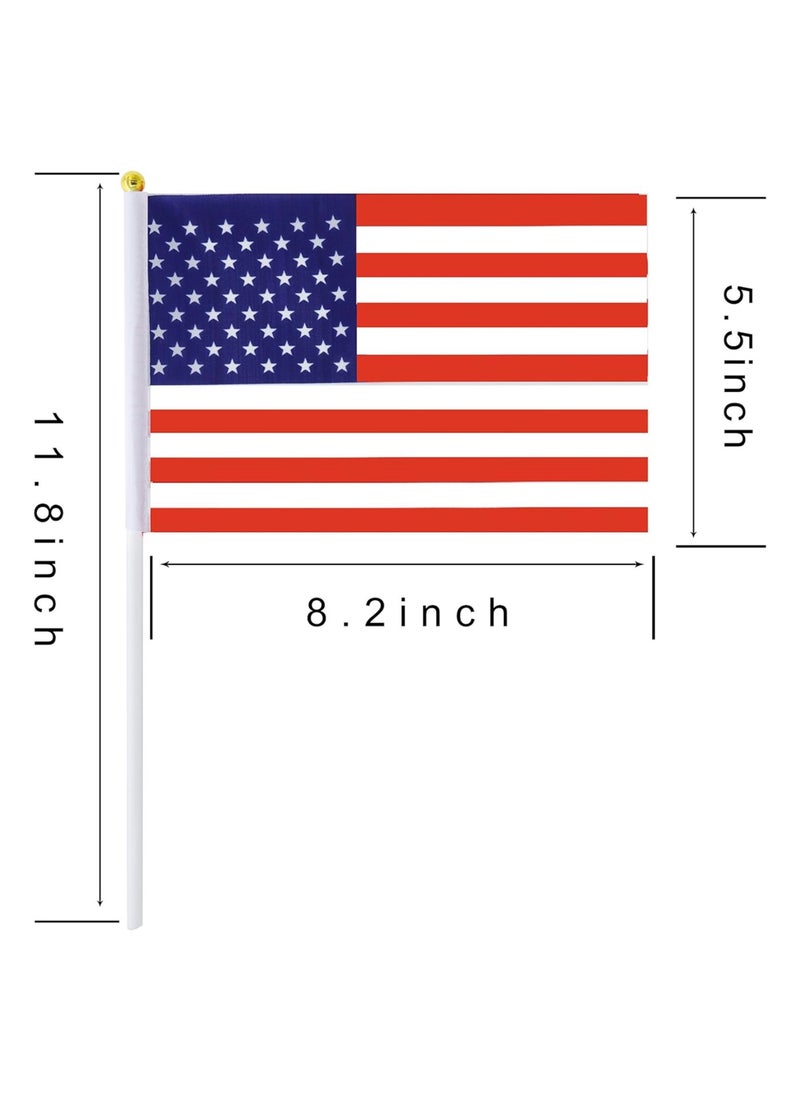 General Flag of USA A5 Size, USA Flag with Stick. Pack Of 5 Pieces.  - Image 2