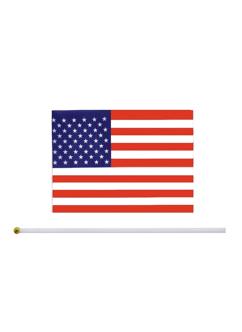 General Flag of USA A5 Size, USA Flag with Stick. Pack Of 5 Pieces.  - Image 3