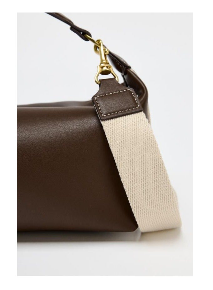 عرب شنطة يد نسائية كاجوال – جلد فاخر – تصميم عملي أنيق – بني - Image 5