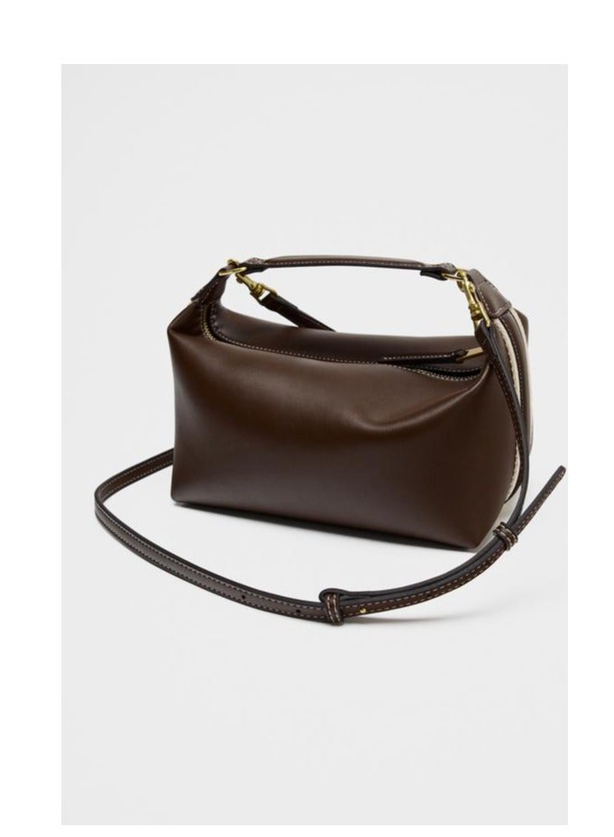 عرب شنطة يد نسائية كاجوال – جلد فاخر – تصميم عملي أنيق – بني - Image 2