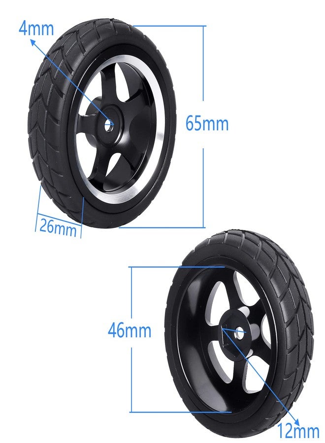 CrazyHobby Preglued On-Road Tires and Wheels Aluminum Wheel Rims 12mm Hex Hub for 1/10 Traxxas 4Tec HPI RS4 Tamiya TT01 TT02 HSP Redcat 2S 3S Brushless Drift Racing Touring Car (Color E) - Image 4