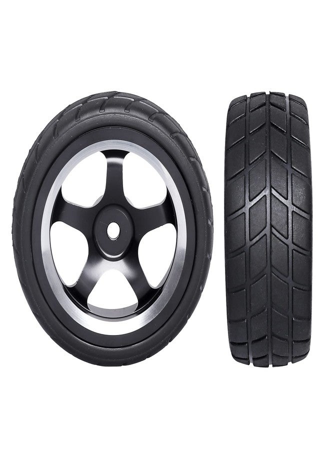 CrazyHobby Preglued On-Road Tires and Wheels Aluminum Wheel Rims 12mm Hex Hub for 1/10 Traxxas 4Tec HPI RS4 Tamiya TT01 TT02 HSP Redcat 2S 3S Brushless Drift Racing Touring Car (Color E) - Image 2