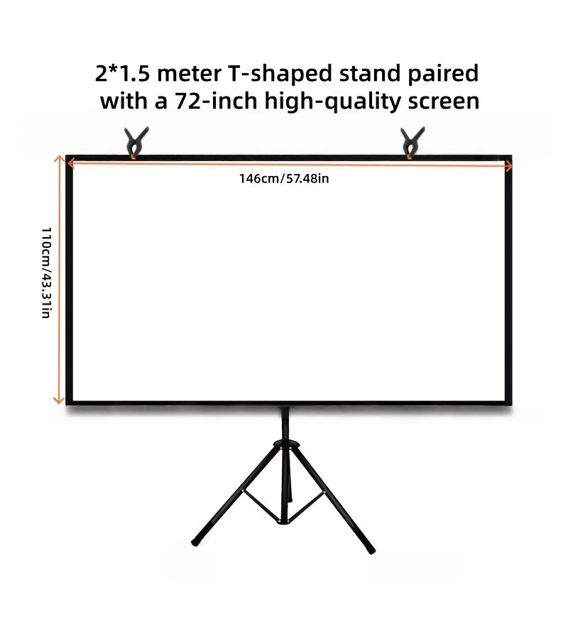 Projector Screen Bracket Set 59.06 Inch Indoor Outdoor Foldable Photography Background - Image 5