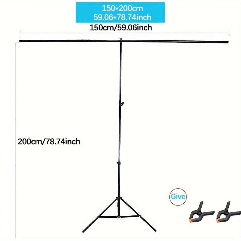 Projector Screen Bracket Set 59.06 Inch Indoor Outdoor Foldable Photography Background - Image 3