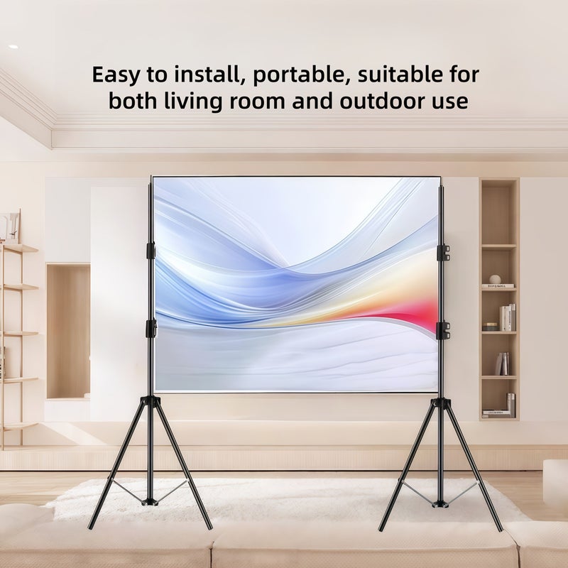 Projector Screen Bracket Set 59.06 Inch Indoor Outdoor Foldable Photography Background - Image 1