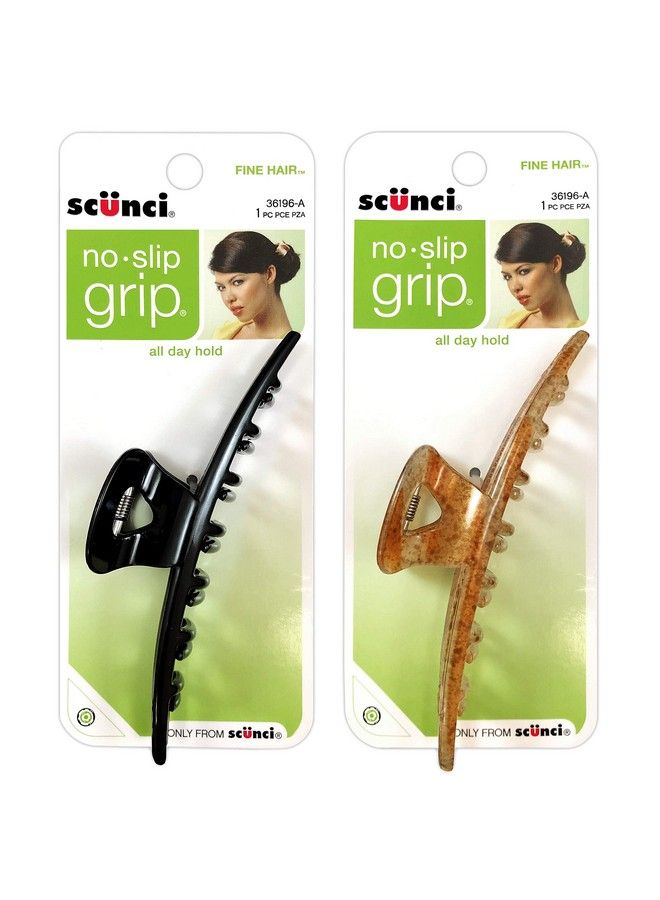Scunci Noslip Grip Jaw Clip For Thick Hair Assorted Colors (Pack Of 2) - Image 1