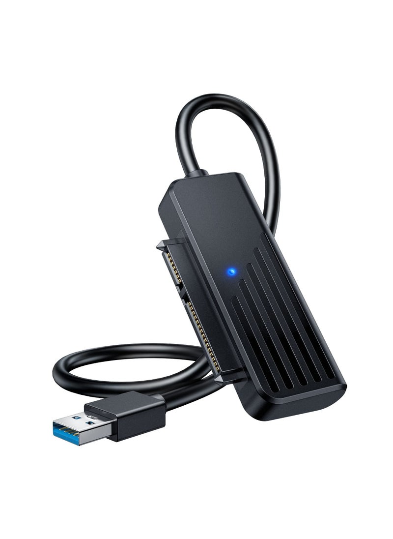 SYOSI - SATA to USB Cable, 1.7FT, SATA to USB 3.0 Adapter, SATA to USB Adapter Cable for 2.5” SATA III Hard Drive Adapter, External Hard Drive Reader Converter for SSD/HDD Data Transfer Up to 5TB(Black) - Image 1