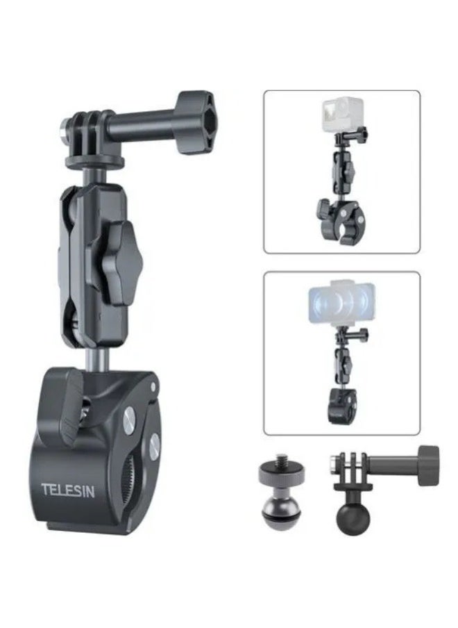 TELESIN TELESIN GP-HBM-003 Crab Claw Clamp Mount for Action Cameras & Phones – Nylon & Fiber PEA-Clip Holder for GoPro, DJI, Insta360  - Image 4