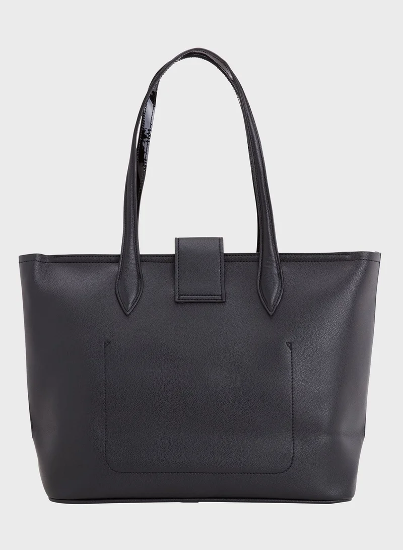 CARPISA Buckle Detail Tote