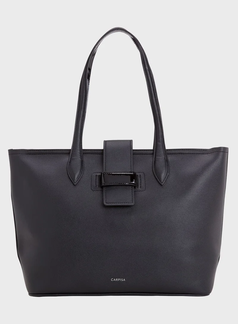 CARPISA Buckle Detail Tote