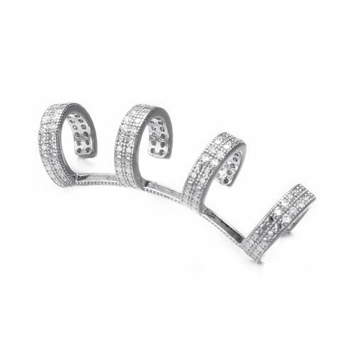 Yoursfs Adjustable Size Ear Cuff Earrings for Women Wedding Crystal Ear Cuff Bridal Jewelry - Image 3