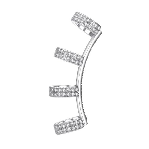 Yoursfs Adjustable Size Ear Cuff Earrings for Women Wedding Crystal Ear Cuff Bridal Jewelry - Image 1
