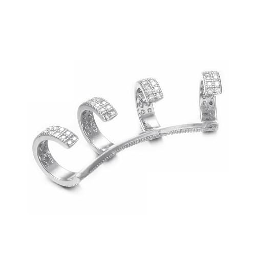 Yoursfs Adjustable Size Ear Cuff Earrings for Women Wedding Crystal Ear Cuff Bridal Jewelry - Image 4