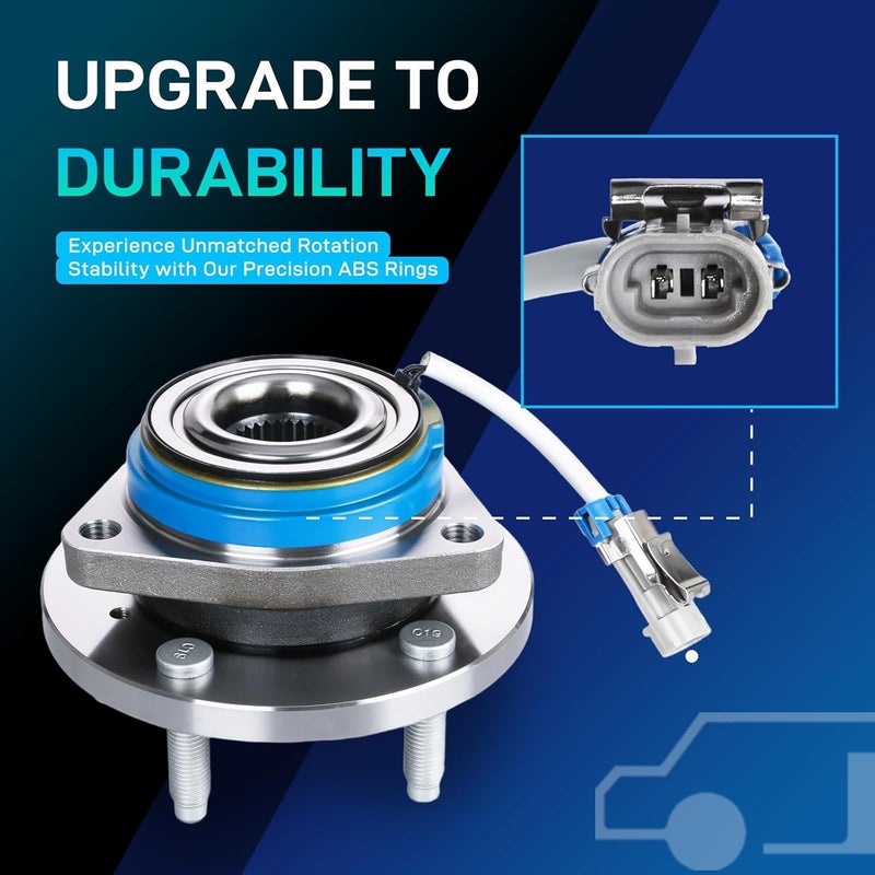 BDELI 2 Pack 513121 FWD/AWD Front/Rear Wheel Hub Bearing Assembly for Cadillac, Chevy, Buick, Pontiac - Image 4