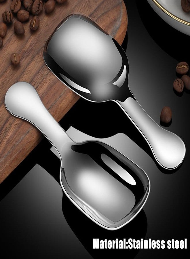 Ouliget Stainless Steel Coffee Scoop, Ground Coffee Measure Scoop Set,Bean Espresso Milk Powder Tea Short Handled Scoop, Suitable For Kitchen Stainless Steel Spoon,20ml,2 Pieces - Image 4