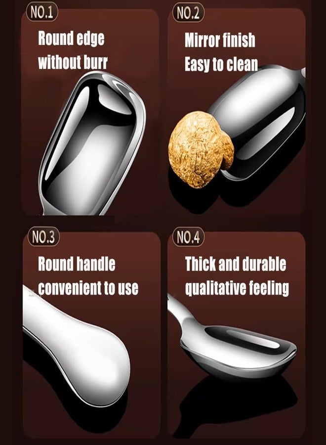 Ouliget Stainless Steel Coffee Scoop, Ground Coffee Measure Scoop Set,Bean Espresso Milk Powder Tea Short Handled Scoop, Suitable For Kitchen Stainless Steel Spoon,20ml,2 Pieces - Image 3