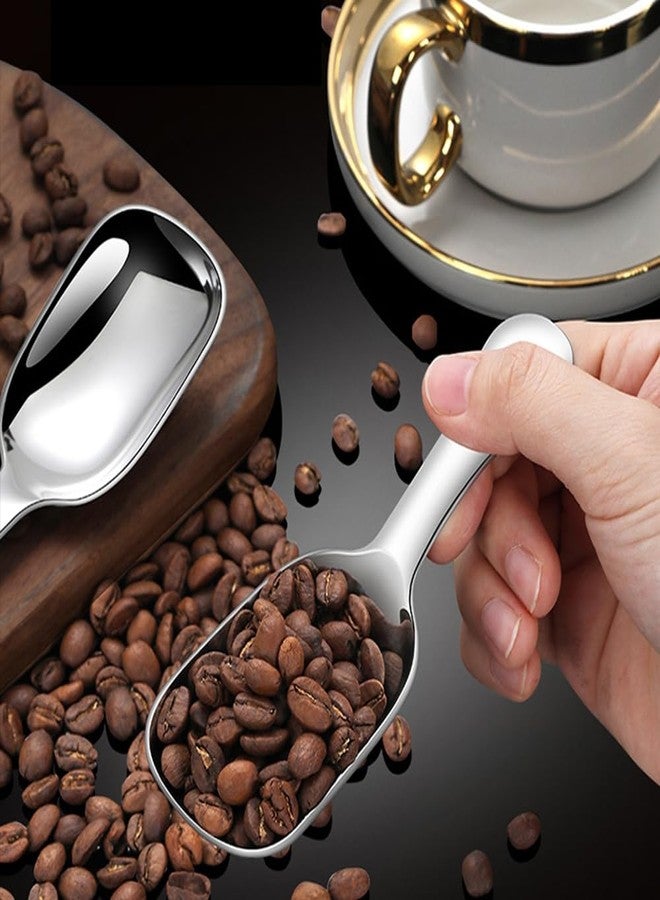 Ouliget Stainless Steel Coffee Scoop, Ground Coffee Measure Scoop Set,Bean Espresso Milk Powder Tea Short Handled Scoop, Suitable For Kitchen Stainless Steel Spoon,20ml,2 Pieces - Image 5
