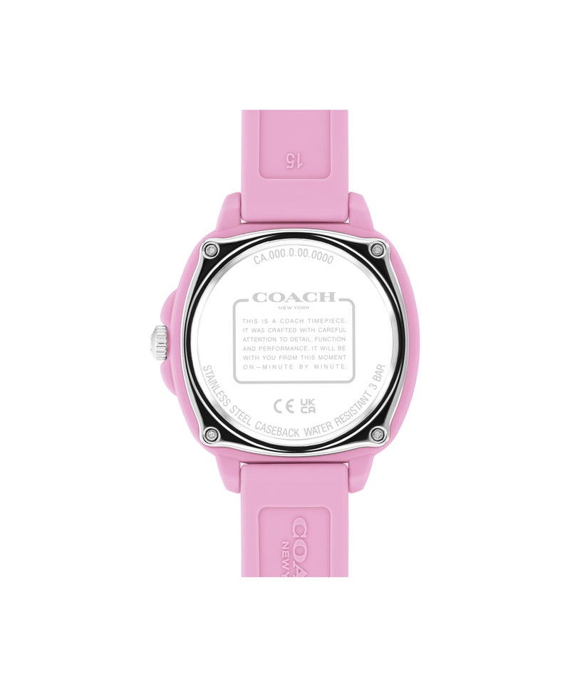 COACH ساعة تونيو أنالوج للنساء بحافظة فوشيا من مادة TR90 - Image 2