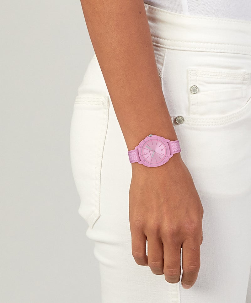 COACH ساعة تونيو أنالوج للنساء بحافظة فوشيا من مادة TR90 - Image 4