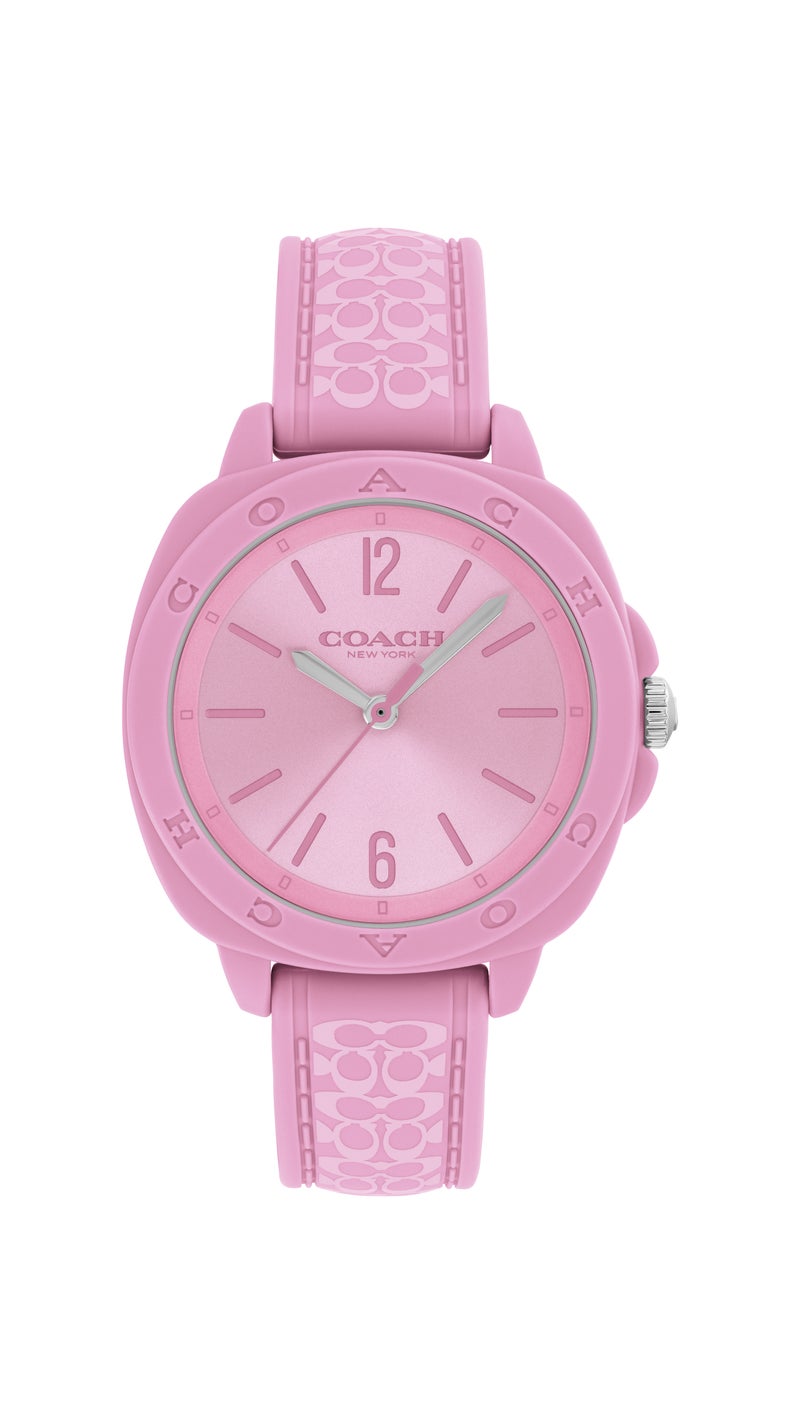 COACH ساعة تونيو أنالوج للنساء بحافظة فوشيا من مادة TR90 - Image 3