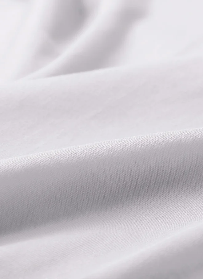 The Souled Store  The Souled Store Men Regular Fit Solid White T-Shirt  | Best Price UAE