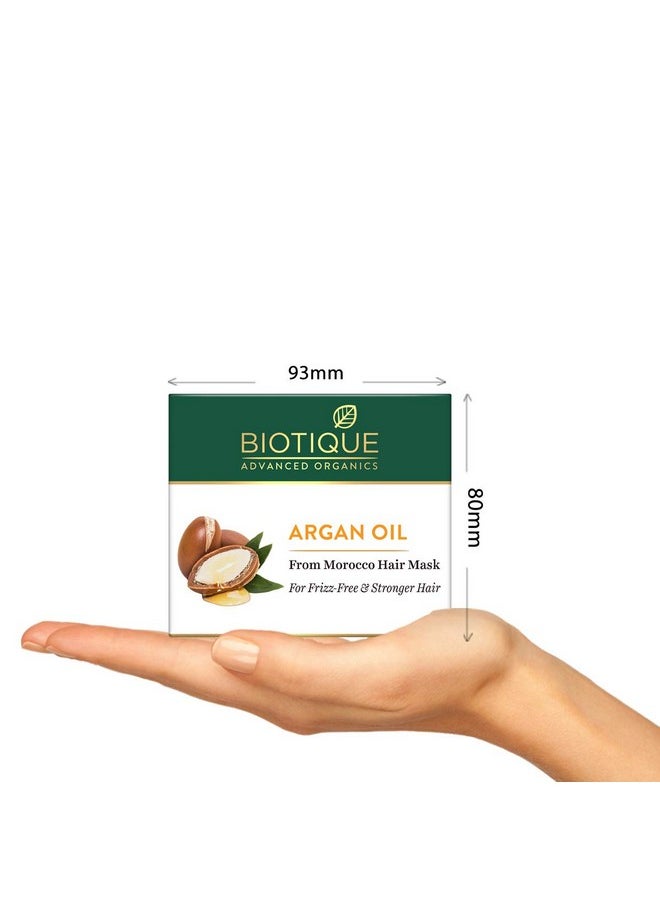 Biotique Argan Oil Hair Mask From Morocco (Ideal For Frizz -Free And Stronger Hair), 175G  - Image 4