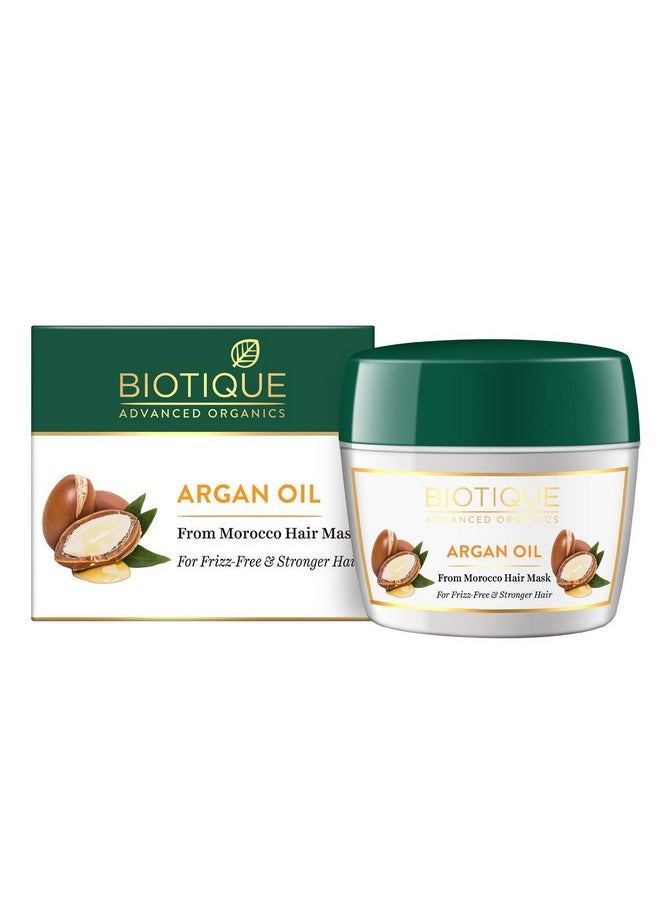 Biotique Argan Oil Hair Mask From Morocco (Ideal For Frizz -Free And Stronger Hair), 175G  - Image 1