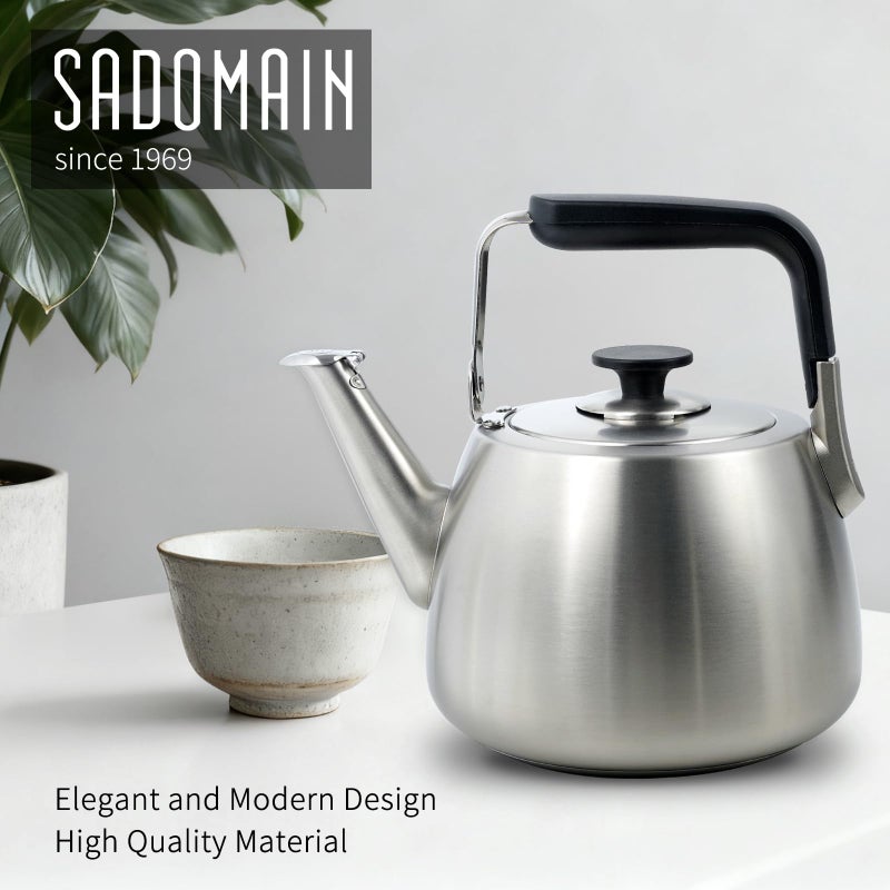 SADOMAIN Tea Kettle, Whistling Stovetop Tea Kettle, Large Capacity Teapot Suits for All Heat Source, Professional Fast Heat Technique Teapot with Thick Body and Bottom, Durable and Sturdy Tea Pot - Image 2