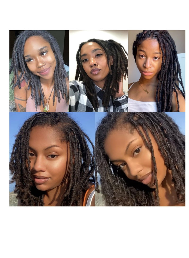 100% Unprocessed Afro Kinky Bulk Human Hair Extensions for Dreadlocks, 8 Inch Twists and Braids, 2 Pack Natural Black Hair