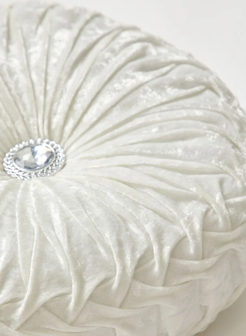 AURORA Crushed Velvet Round Cushion
