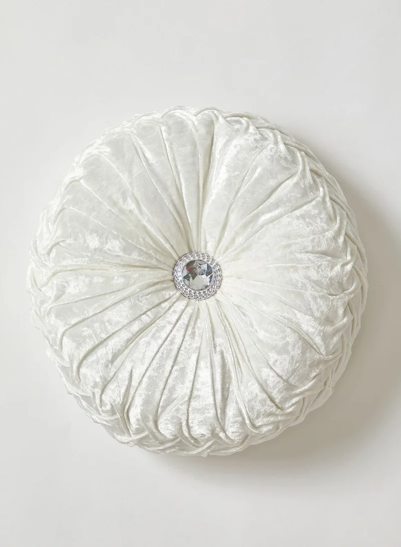 AURORA Crushed Velvet Round Cushion