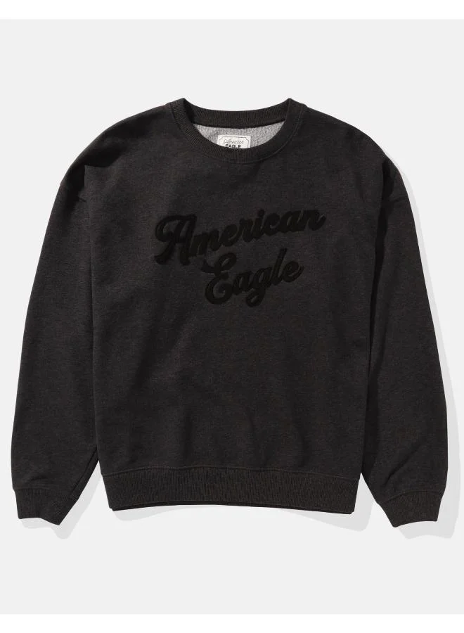 American Eagle AE Logo Graphic Relaxed Crew Neck Sweatshirt