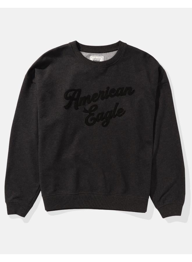 American Eagle AE Logo Graphic Relaxed Crew Neck Sweatshirt - Image 3