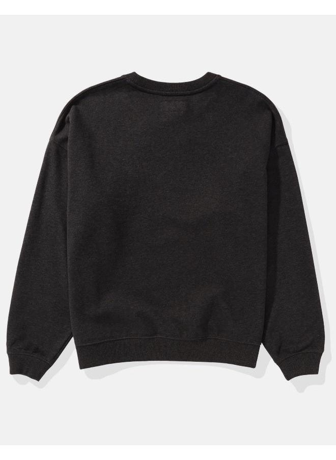American Eagle AE Logo Graphic Relaxed Crew Neck Sweatshirt  - Image 4