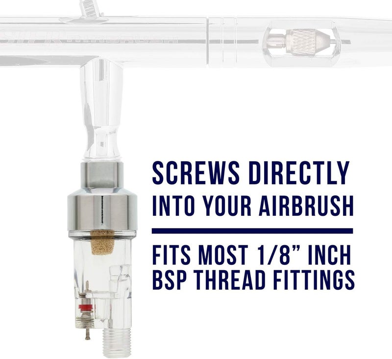 Master Airbrush Premium In-Line Mini Air Filter and Water Trap for Airbrushes - Image 2