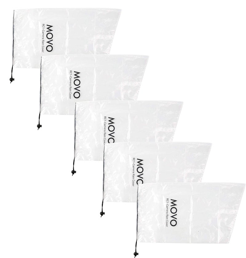 Movo (5 Pack) RC1 Clear Rain Cover for DSLR Camera and Lens up to 18" Long - Image 1