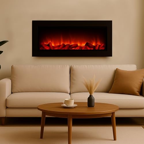 7 Star Decor LED Fireplace Lamp – Realistic Flame Effect Light with Vintage Mantel Design, Cozy Ambient Firelight for Home, Bedroom & Office Decor (Black) - Image 3