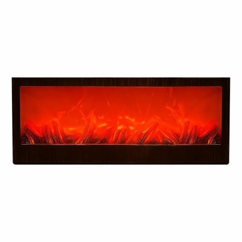 7 Star Decor LED Fireplace Lamp – Realistic Flame Effect Light with Vintage Mantel Design, Cozy Ambient Firelight for Home, Bedroom & Office Decor (Black) - Image 1