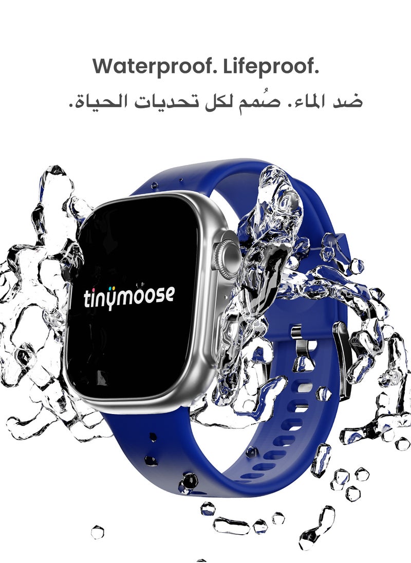 TinyMoose - Smartwatch Tempo With ِHD AMOLED Display / Ultra Battery Life / 100+ Sport Modes / IP68 Waterproof / Bluetooth Calling / Heart Rate Monitoring / SPO2 / GPS / Ultra Smart Watch - Sterling Blue - Image 1