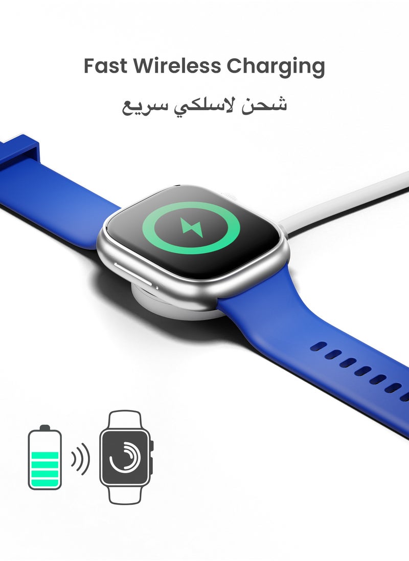 TinyMoose - Smartwatch Tempo With ِHD AMOLED Display / Ultra Battery Life / 100+ Sport Modes / IP68 Waterproof / Bluetooth Calling / Heart Rate Monitoring / SPO2 / GPS / Ultra Smart Watch - Sterling Blue - Image 1