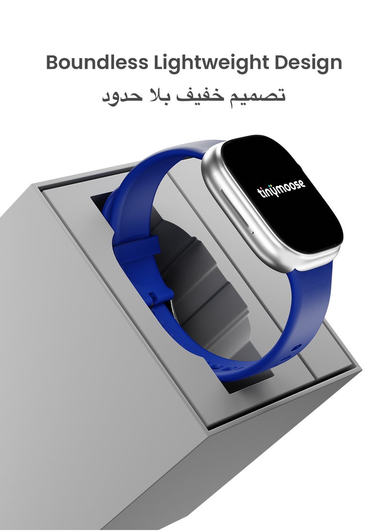 TinyMoose - Smartwatch Tempo With ِHD AMOLED Display / Ultra Battery Life / 100+ Sport Modes / IP68 Waterproof / Bluetooth Calling / Heart Rate Monitoring / SPO2 / GPS / Ultra Smart Watch - Sterling Blue - Image 1