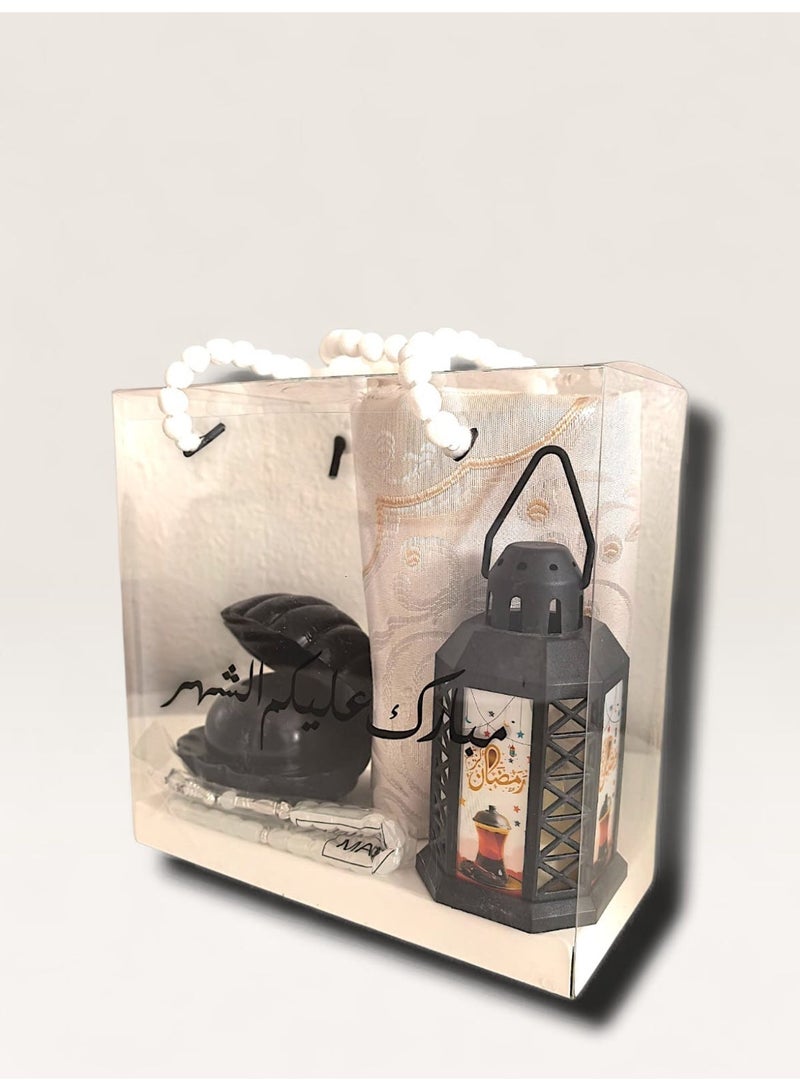 Crater Islamic Ramadan Gift Set – Package includes ceramic incense burner, LED lantern, rosary, and prayer mat - Image 4
