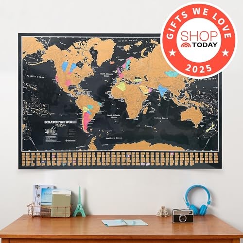 Maps International خريطة العالم القابلة للخدش للسفر بألوان زاهية مع أعلام العالم - لوحة كبيرة الحجم قابلة للتأطير 23 × 33 بوصة - خرائط إنترناشيونال - 60 عامًا من صناعة الخرائط - Image 3