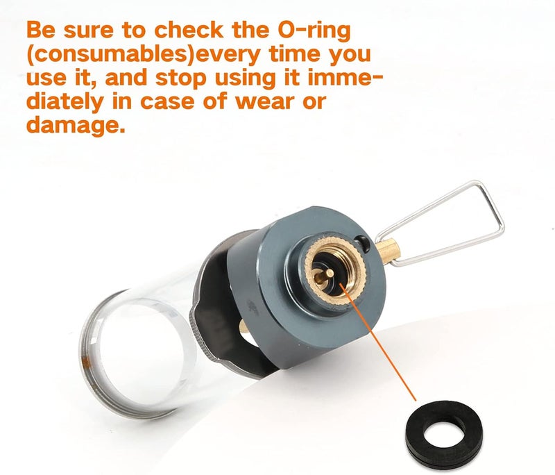 BRS Outdoor Gas Lantern Dreamlike Candle Lamp Portable Tent Lantern Glass Mantle Lantern (-55 1pc) - Image 3