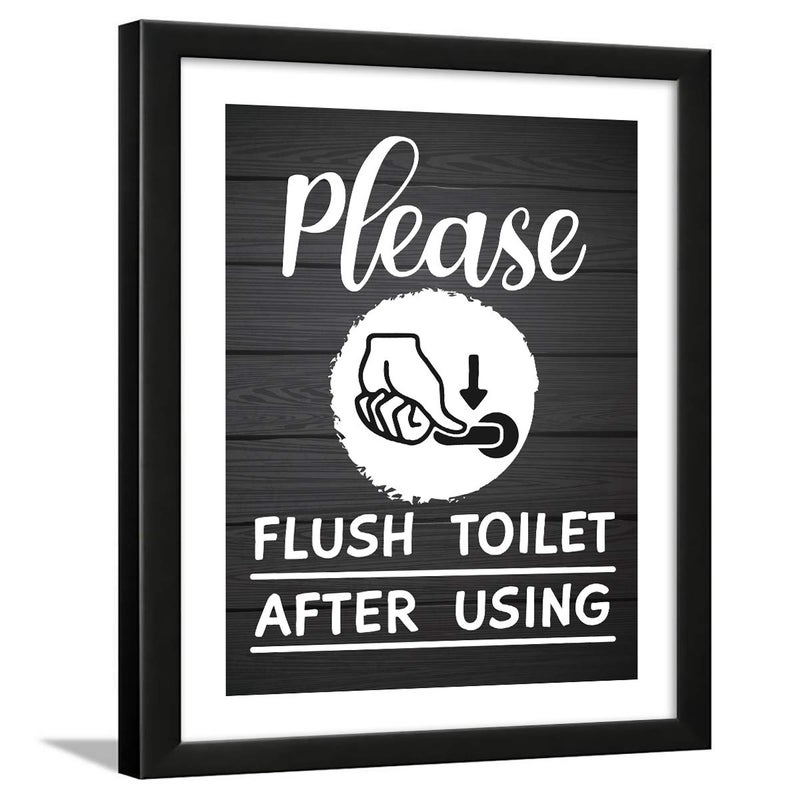 Chaka Chaundh Chaka Chaundh bathroom posters with frame Washroom Quotes Frames Toilet Quotes Wall Hanging bathroom etiquette poster bathroom rules poster 14 X 11 inches Black Wood Pattern