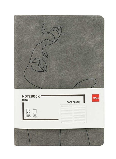 A5 Size Soft Cover Executive Notebook 96 Sheets Grey