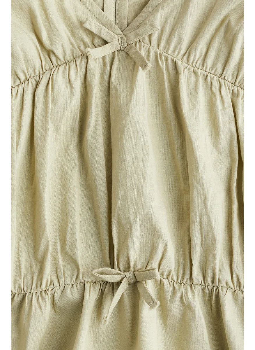 اتش اند ام Peplum Cotton Blouse